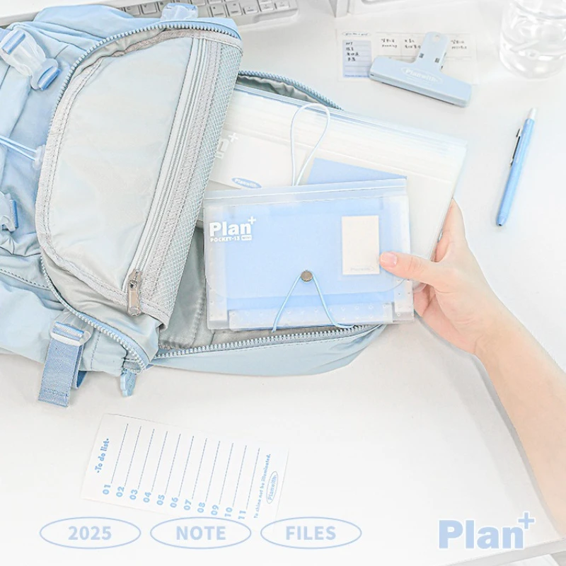 Expandable Standing File Organizer with 13 Pockets Accordion Document Folder Office School Portable Expanding Classification Box