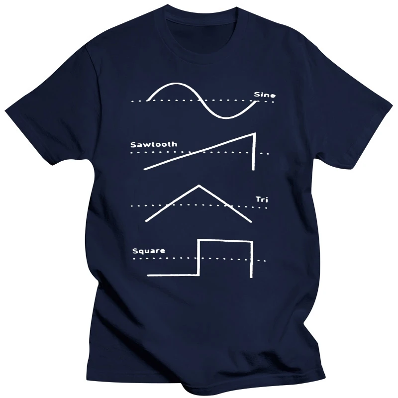 Synthesizer Nerd Audio Waveforms T shirt synth synthesizer waveform audiophile dj music producer producer audio engineer