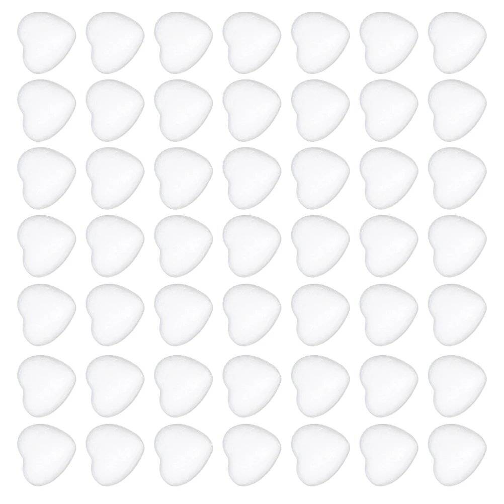 

50pcs 2.6Cm White Foam Heart Decorations Kids Diy Crafts Wedding Party Home Embellishments Durable Safe Materials Romantic