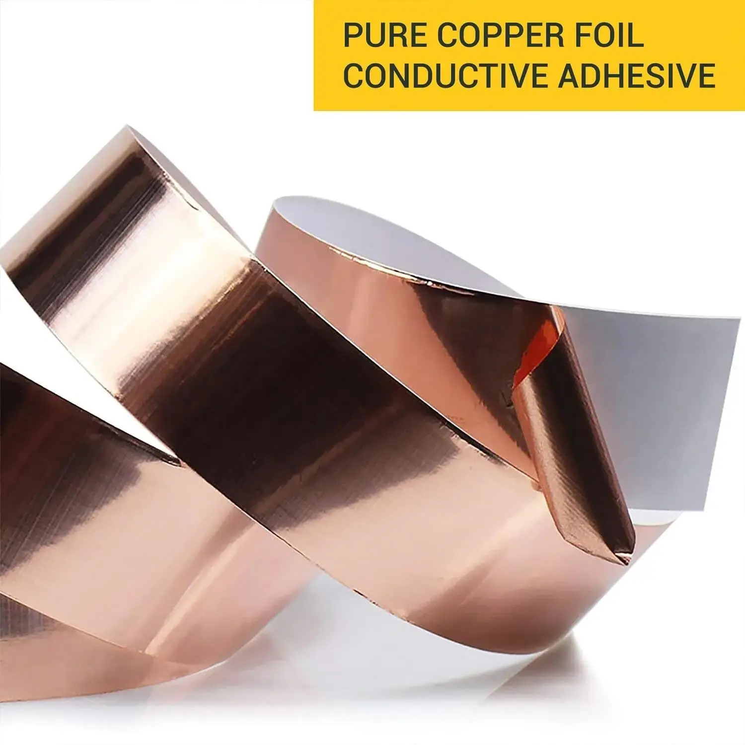 Adhesive Conductive Copper Foil Tape 5/6/8/10/15/20/25/30/35/40/45/50mm Single/Double Sided Conduct Copper Foil Tapes Length 20M