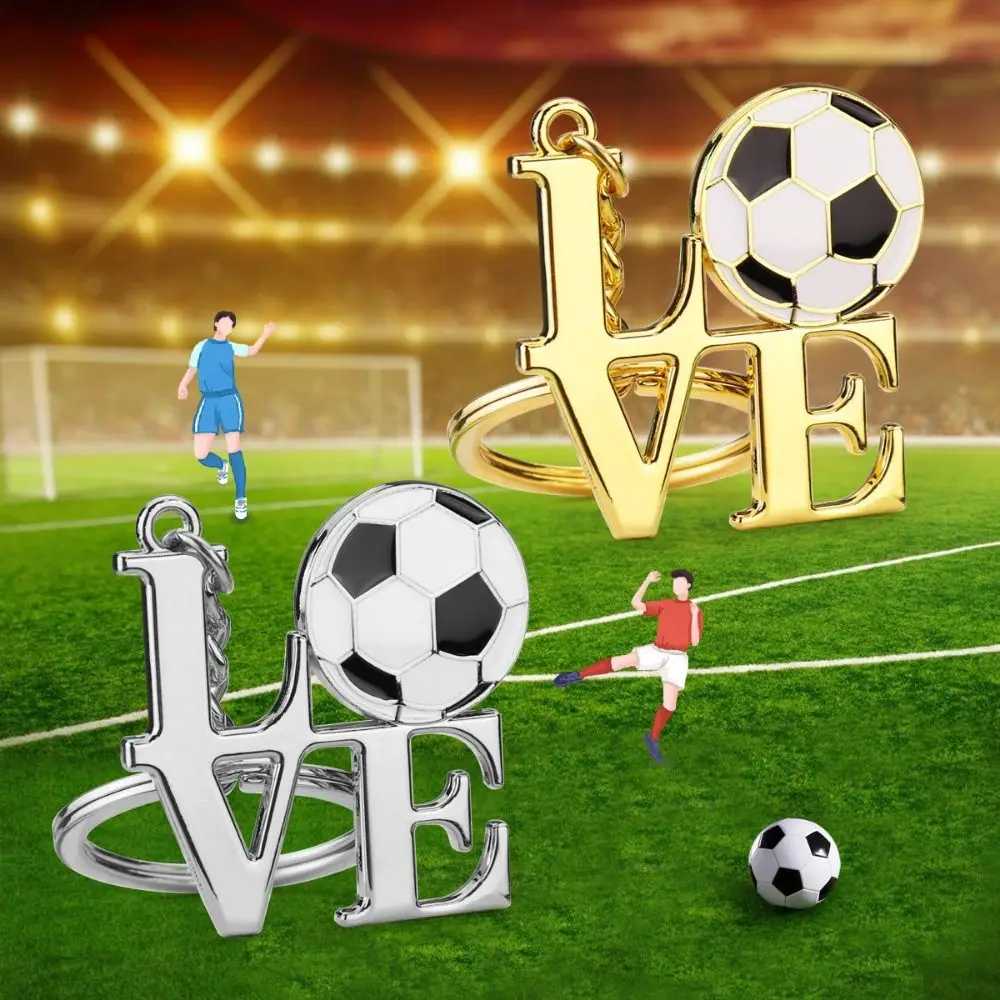 Football Court Love Football Keychain Bottle Opener Team Souvenirs Sport Keychain Sports Competitions Metal Soccer Keyring