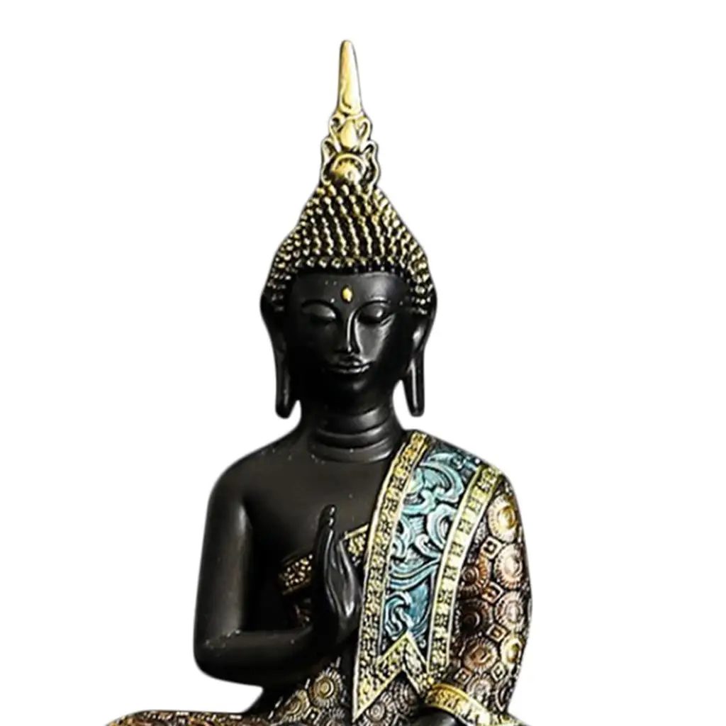 

Resin Buddha Meditating Statue Table Decor Spiritual Sculpture Ornament for Home Yoga and Prayer Room