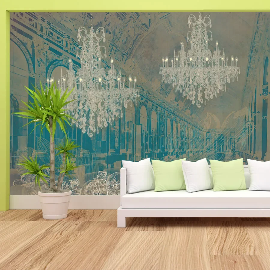 

Современные наклейки на обои, домашний декор, обои для интерьера гостиной, вращающаяся люстра, фреска, мебель, покрытие для дивана