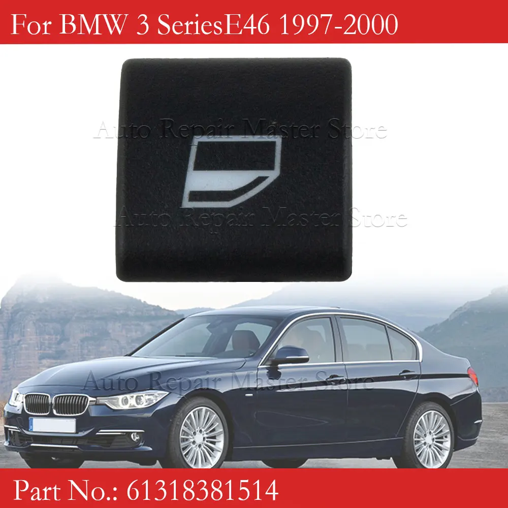 Car Glass Switch Button Cover Front L Or R For BMW 3 Series E46 97-20 Black Plastic Universal Button Replacements