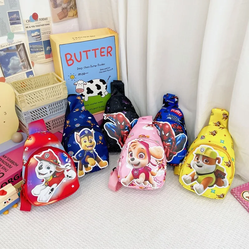 PAW Patrol Messenger Bag Anime Cartoon Children's Chest Bag Portable Travel Shoulder Bags Boys Girls Cute Crossbody Bags