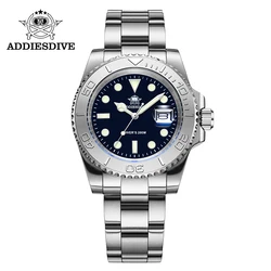 Reloj ADDIESDIVE para hombre 2023 marca superior 316L acero inoxidable azul luminoso 200m reloj de cuarzo resistente al agua relojes masculinos