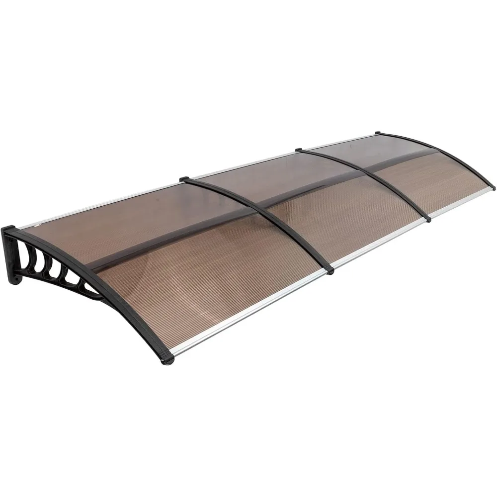 

120" x 40" Window Awnings Door Canopy, Polycarbonate Cover Front Door Outdoor Window Awning Exterior, Entry Door Awning for Sun