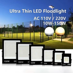 LED Flood Light IP66 Waterproof AC220V 10W 20W 30W 50W 100W 150W Outdoor Garden Projector Lighting Spotlight Wall Floodlights