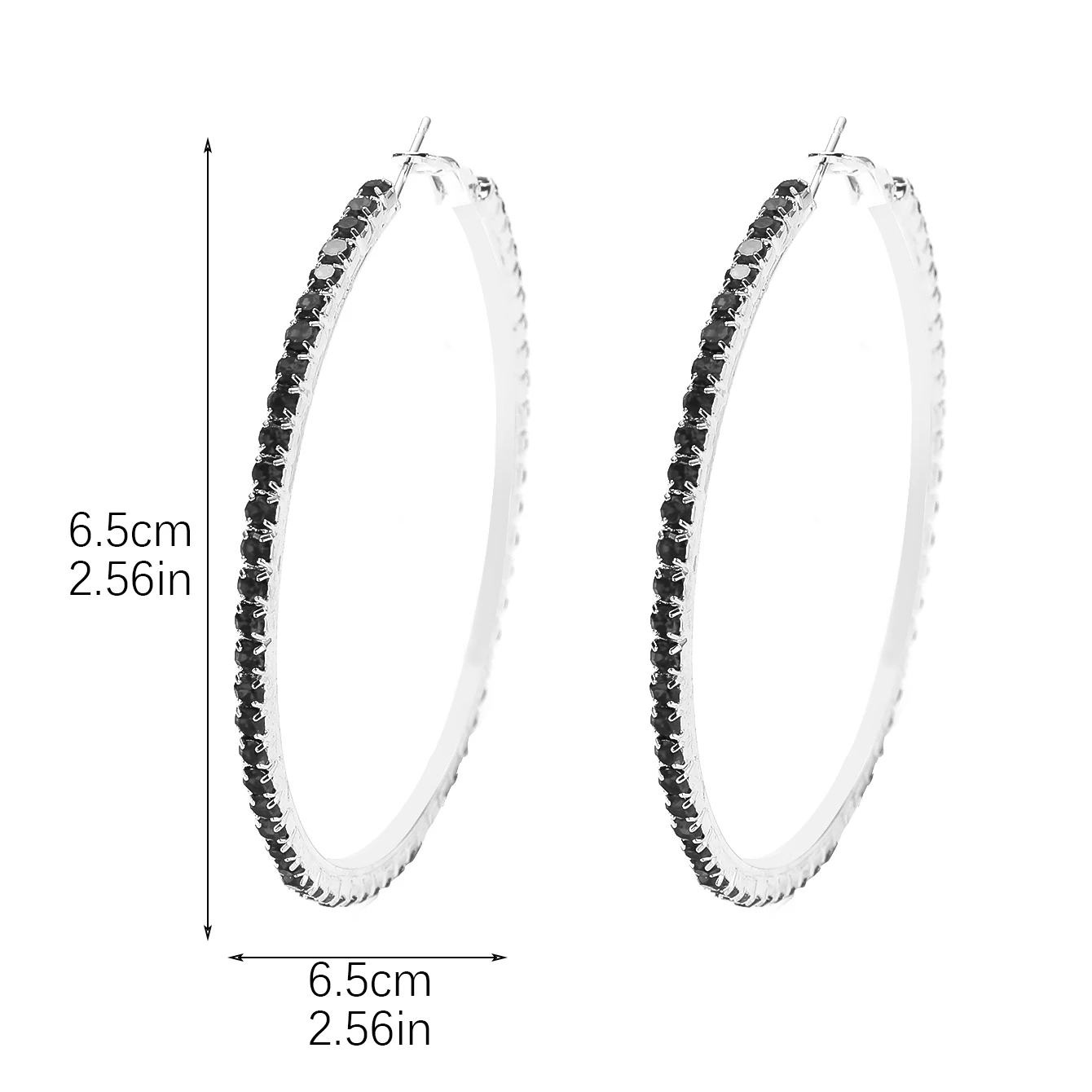 Hotsale new multi layer cubic zircon micro paved full CZ hoop earrings for women Korean jewelry