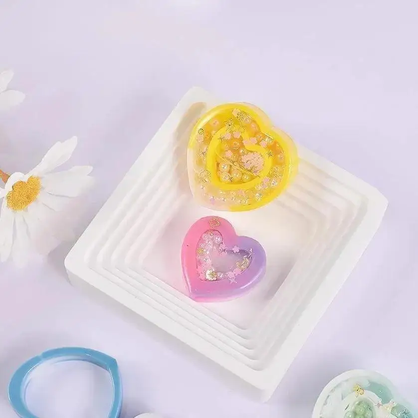 1 Pcs New Resin Shaker Silicone Molds DIY Heart Shape Mold Silicone Epoxy Resin Mold Jewelry Tools Jewelry Accessories - view 6