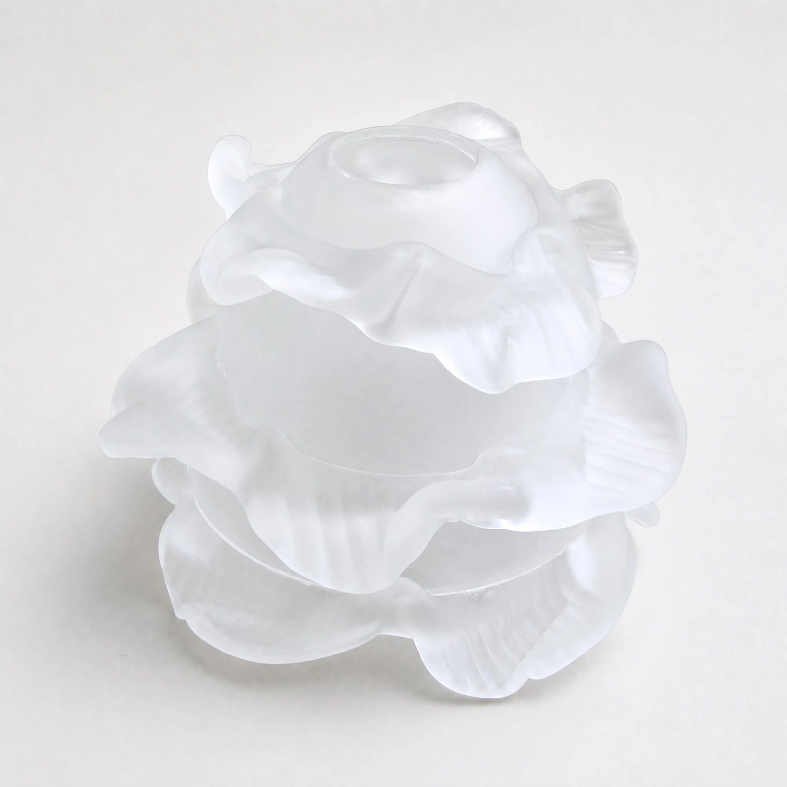 Three Layer Petal Glass Lamp Shade DIY-Friendly Frosted Glass Wall Lampshade E14 Socket Wall Lamp Shade Layered