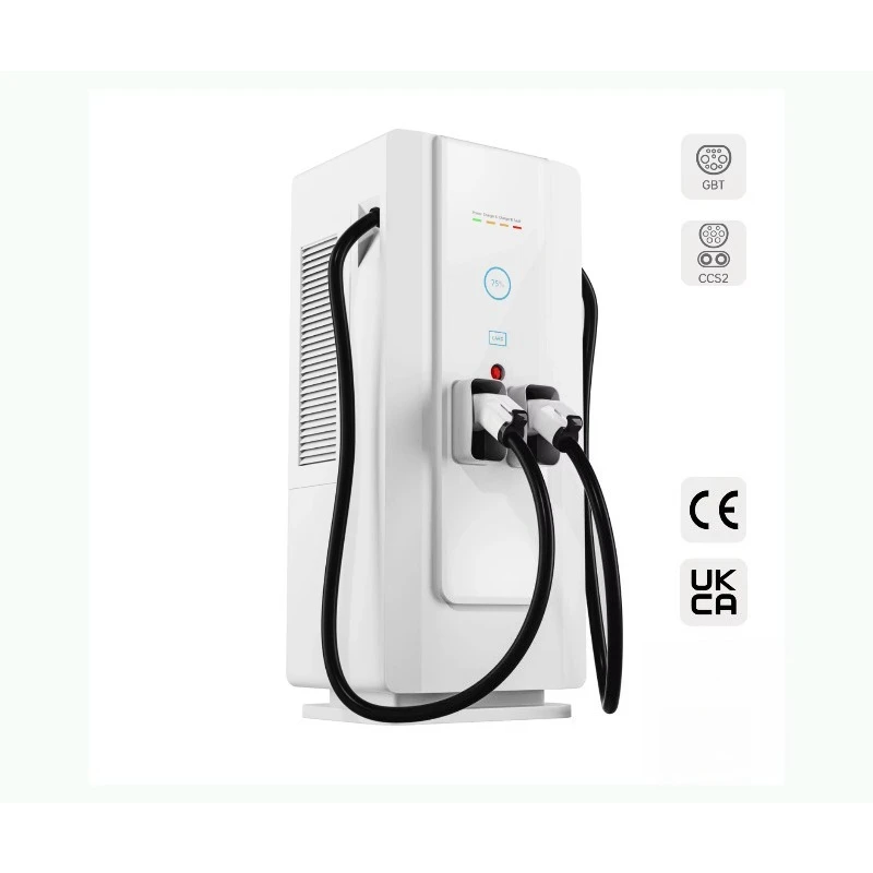 120kW GB/T+CCS2  Charger Dual Connectors Ground-Mounted with Certified for Electric Vehicle Charging Stations