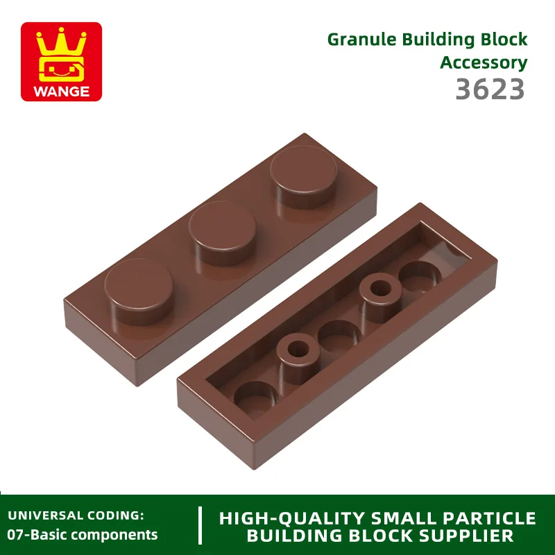 

WANGE 201Pcs/Lot 3623 Short 3 hole Building Blocks Moc Color Accessories Compatible with Brick DIY Spare Parts Toy Gift