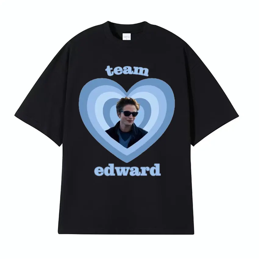 Twilight Team Edward Cullen Graphic T Shirts Men Women Fashion Hip Hop Oversized T-shirt Casual High Quality Cotton T Shirt Tops