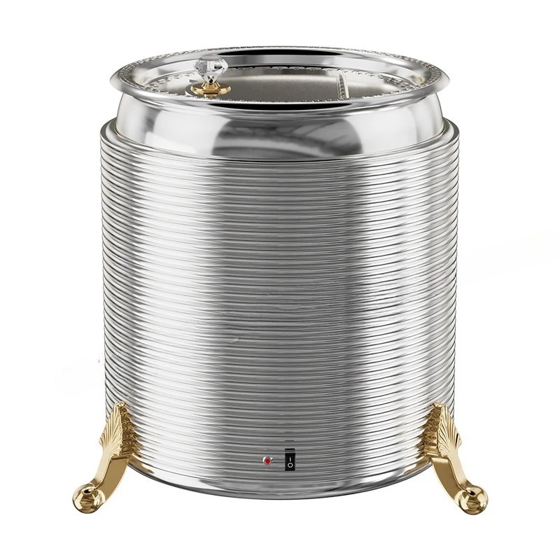 

pot Commercial electric heating 10 liters water-free heat preservation pot Buffet soup pot warm porridge bucket