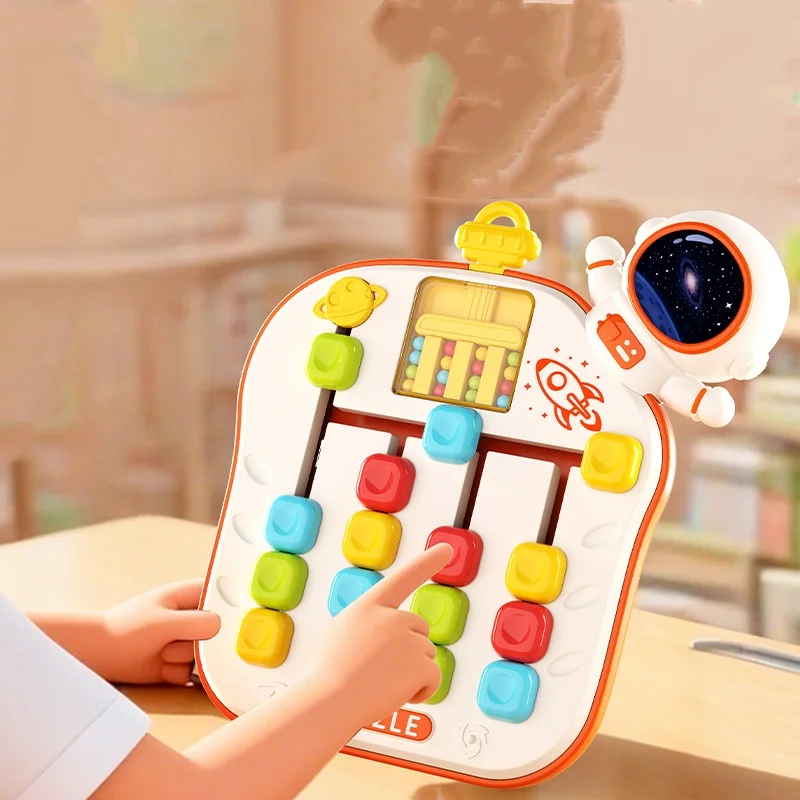 Fun Montessori Astronaut Chess 2-Sided 4Color Walk Logical Thinking Brain Science Interactive Educational Puzzle Gift for Adults