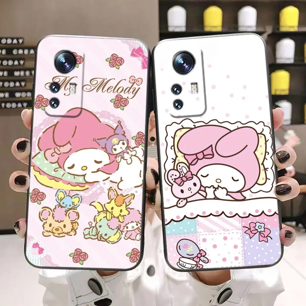 My M-Melody Cartoon Phone Case For Xiaomi 14 13 13T 12 12T 11 11T 10T 5GNE POCO X3 X4 X5 M4 M5 M6 F5 F6 Lite Case Capa Cover