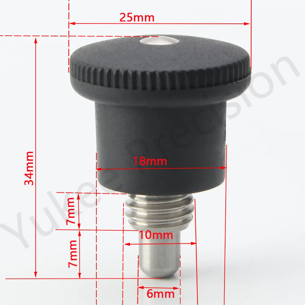 

Y​K218 Factory Outlet Index Plunger M10 Rest Position Dia:6mm Stainless Steel Pin With Round Head