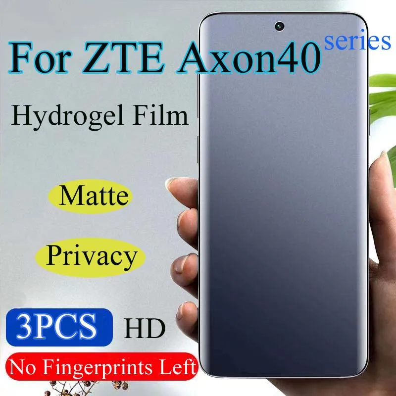 Axon40Pro Matte Screen Protector For ZTE Axon 40Ultra Privacy Hydrogel Film Axon 40Pro Soft HD Full Coverage AntiPeeping