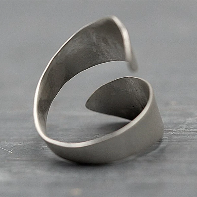 New Simple Trendy Women\'s Ring Green Tree Forest Mountain Brushed Wedding Ring Women\'s Party Jewelry Creative Open RingWholesale