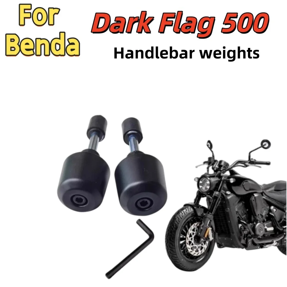 OEM non-destructive accessory: handlebar end weights/balancing plugs and decorative rings for the Benda Dark Flag 500-2A.