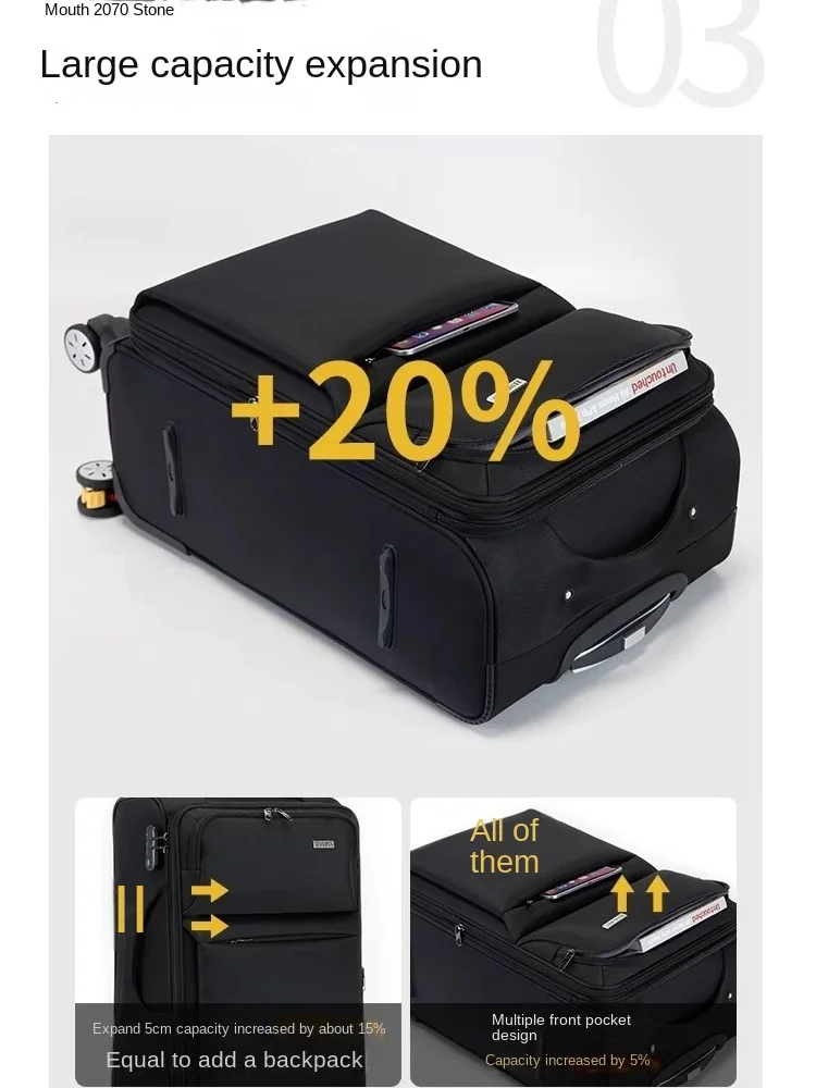 20 30 32 inch Oxford Cloth Suitcase Large Capacity 28인치 여행용 캐리어 Combination Lock Luggage Universal Wheel Cabin Trolley Bags