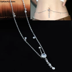 1PC Fashion Surgical Steel Belly Button Waist Chain Navel Piercing Ring Body Jewelry