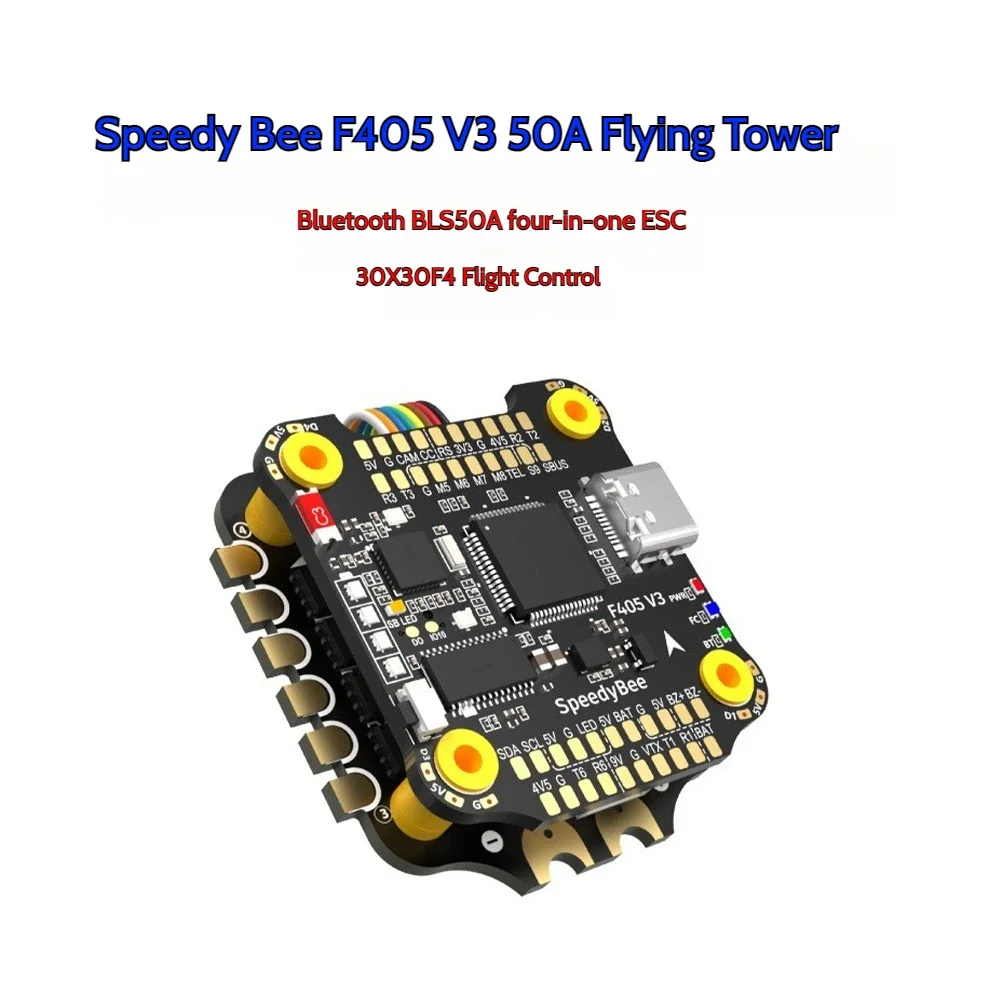 SpeedyBee F405 V3 BLS 50A Flying Stack 30x30F4 GPS Flycontrol Bluetooth BLS 50A 4-in-1 listrik dapat disesuaikan sayap tetap