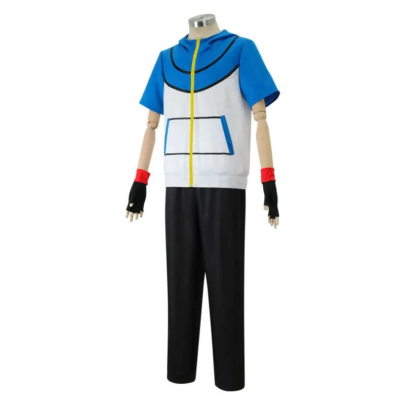 New Arrival Anime PM Cosplay Costume Ash Ketchum Cos Outfits Monster Gloves Cap Suit Children's Day Stage Performance Clothing