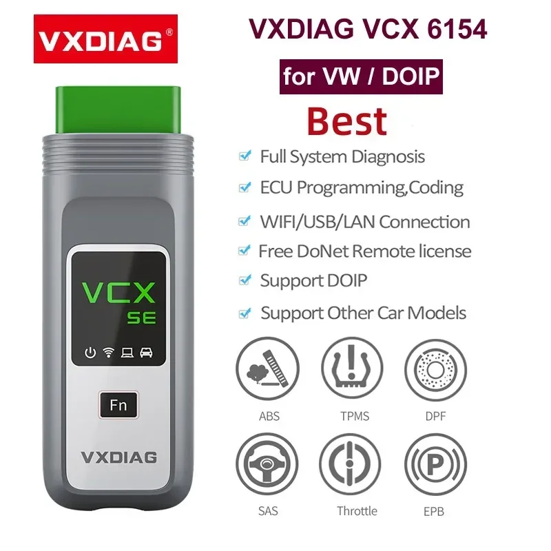 VXDIAG VCX SE 6154 Doip / SVCI 6154A / VNCI 6154A for VW Audi VAG Diagnositc Tool Support DoIP CAN FD Protocol