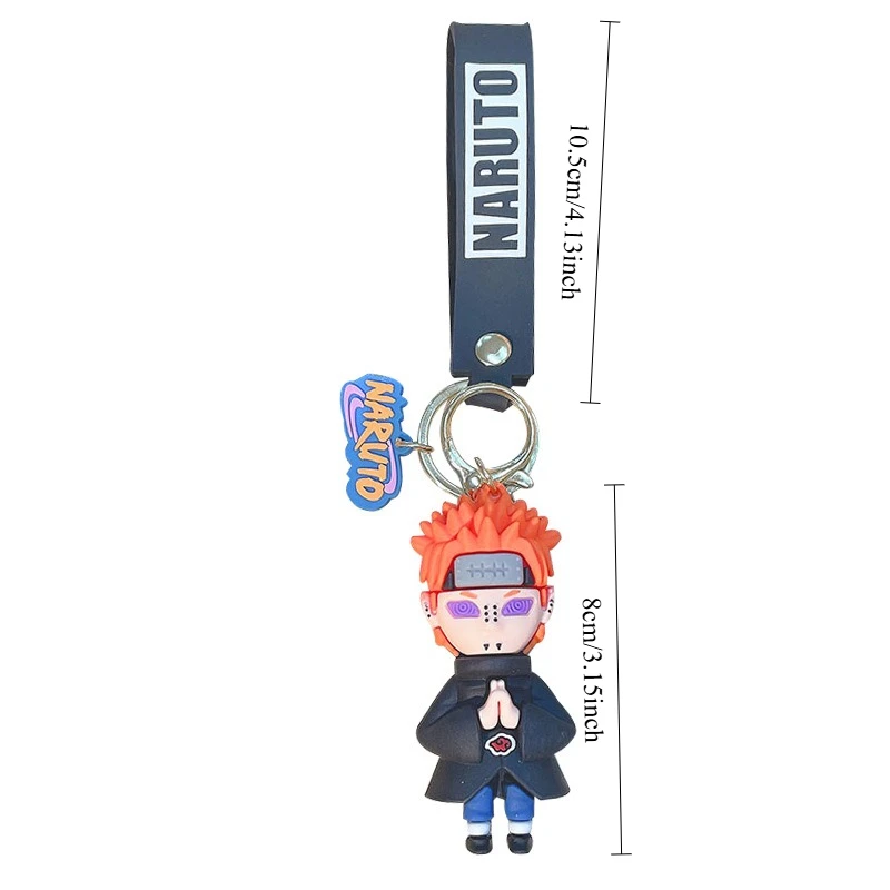 11cm Cartoon Anime Naruto Action Figures Keychains Sasuke Kakashi Key Pendant Cartoon Bag Pendant Doll Keychain Boy Gift