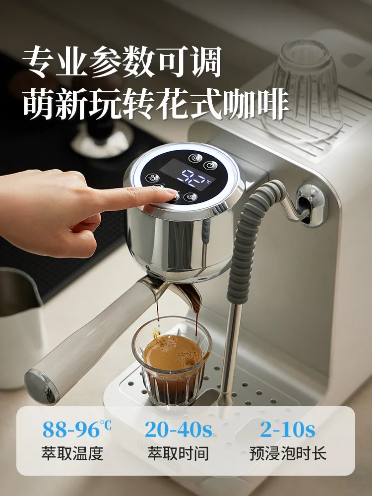 Cafetera Italiana Profesional Semiautomática para Hogar y Oficina con Función de Cold Brew y Vaporizador, Cafetera Portátil
