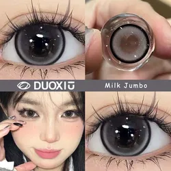 DUOXIU Hot sales 1pair Colored Contact Lenses for Eyes Diopters Myopia Natural Large Diameter Brown Contacts Lenses Fashion Eyes