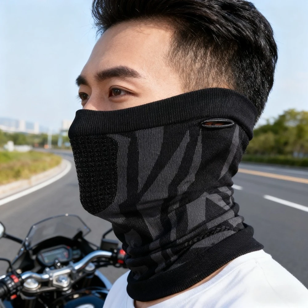 قناع ركوب الدراجات الشتوي نصف الوجه قناع يندبروف دراجة نارية على الجليد التزلج المشي لمسافات طويلة أقنعة الرياضة وشاح الرقبة الجراب قناع دراجة دافئة #2