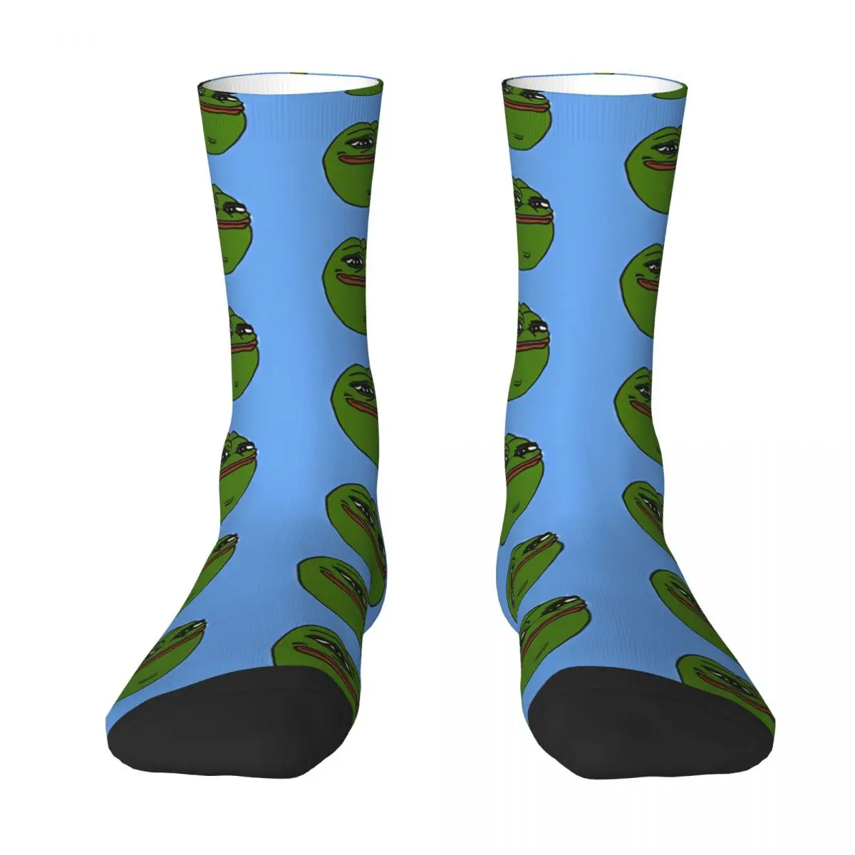 Smug Sad Frog Unisex Winter Socks Running Happy Socks Street Style Crazy Sock