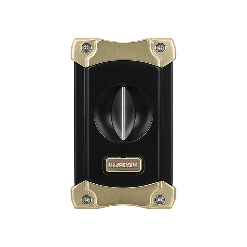 Zigarrenschneider aus Edelstahl, integrierter Locher, V-Schnitt-Werkzeug mit Geschenkbox, Zigarettenschere, Zubehör, Raucherwerkzeuge