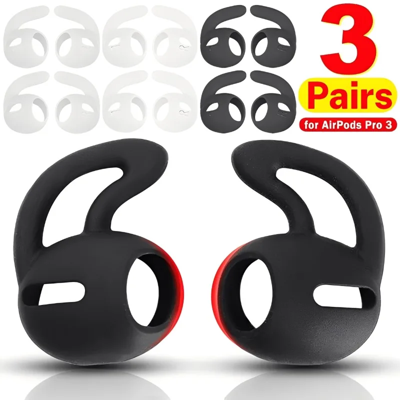 For Airpods Pro3 Replacement Eartips Hook Cover Anti Lost Ear Caps for AirPods Pro3 Soft Silicone Soft in-Ear Anti-slip Earhooks