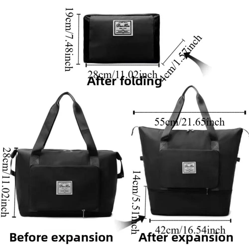 Oxford Carry On Travel Bag Wet Dry Separation Foldable Sports Fitness Bags Large Capacity Waterproof Travel Tote Bag Business