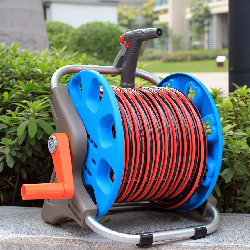 

Customizable garden r pipe rack\ 30m 4 points cold and explosion-proof pipe water gun\ Portable water pipe truck