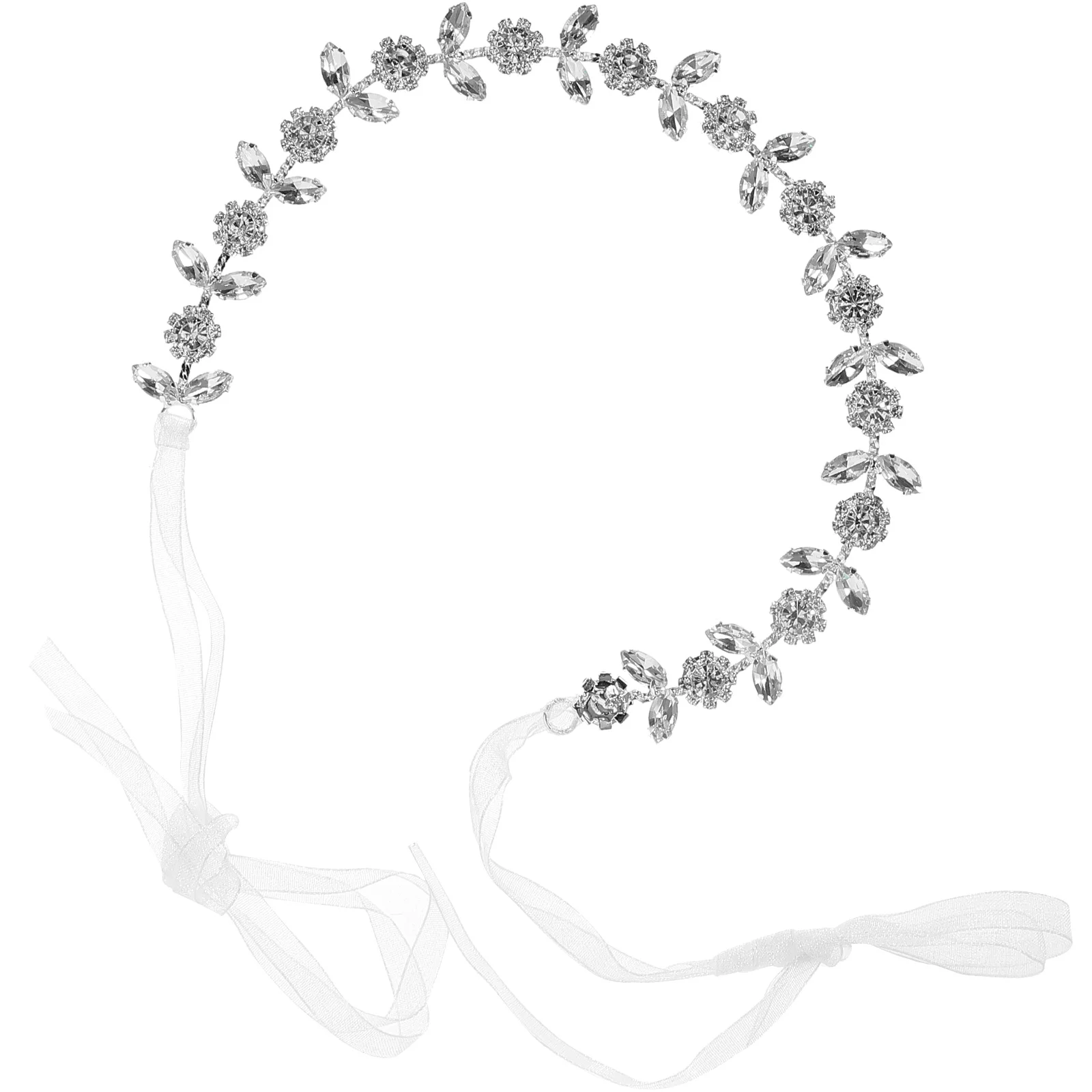 

1pcs Adjustable Rhinestone Headband Wedding Bridal Hair Band Silver Lightweight Comfort Fit Women Girls Hairbands Party Prom