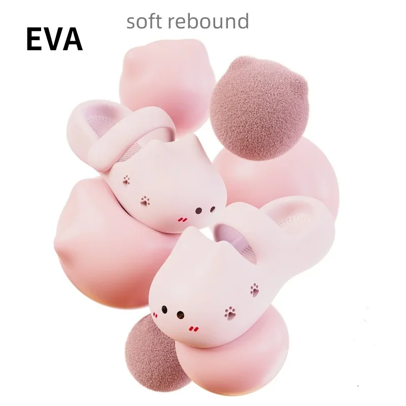 Women Summer EVA Non-slip Slippers Ladies Cute Cat Cartoon Home Indoor Sandals Female Outwear Soft Sole Pump Shoes