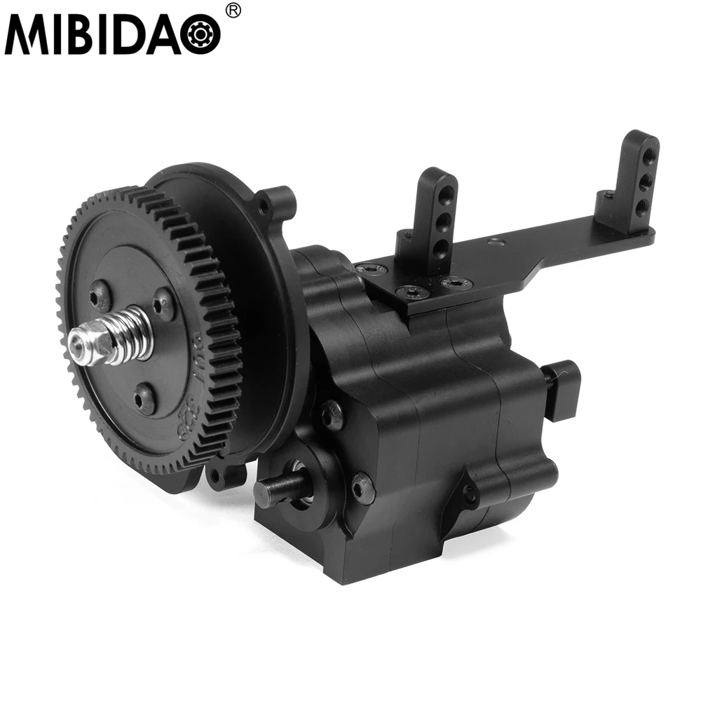 MIBIDAO Metal Complete Gearbox 2 Speed Transmission Gearbox & Cover For 1/10 Axial Wraith 90018 90048 90053 RC Crawler Car