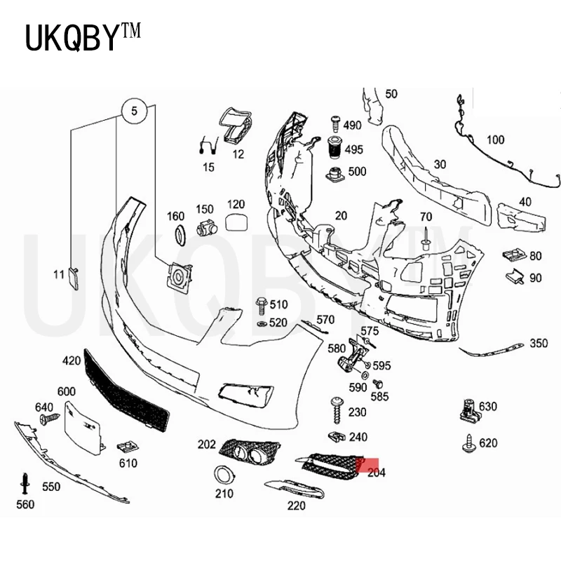 LED daytime running light on the left side of the protective cover W251 R 280 320 300 500   A2518852923 A2518853623