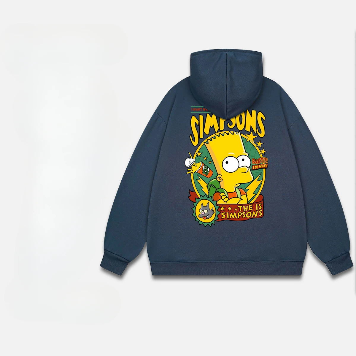 2024 New The Simpsons National Tide Cartoon Printing Trend Hooded Sweater Versatile Couple Sweater Men\'s and Women\'s Pullover