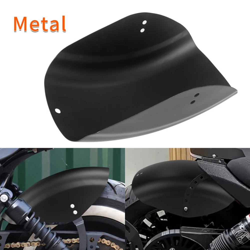 Metall Motorrad Kotflügel Hinten Kurzen Schutz Kotflügel Abdeckung Schwarz/Unlackiert Für Harley Sportster XL883 1200 72 48 – Detail 3