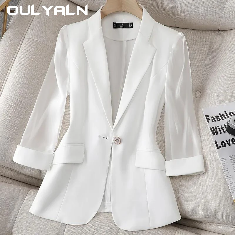 Women\'s Blazer Coat 2024 Spring Autumn Korean Version Leisure Ladies Suit Jacket Design Sense Korean Version Female Suit Top