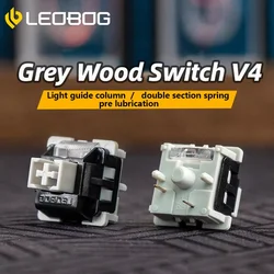 LEOBOG GrayWood V4 V3 Switch Linear POM HIFI Switches Custom Mechanical Keyboard KIT 35 Pins DIY Gaming Accessories GMK67 Hi75