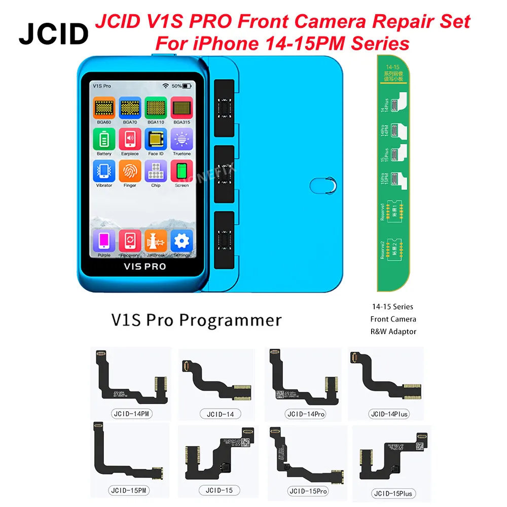 Sostituzione del cavo flessibile di riparazione della fotocamera anteriore JCID V1S PRO per iPhone 14-15 Pro Max che fissa i problemi di spegnimento della fotocamera anteriore