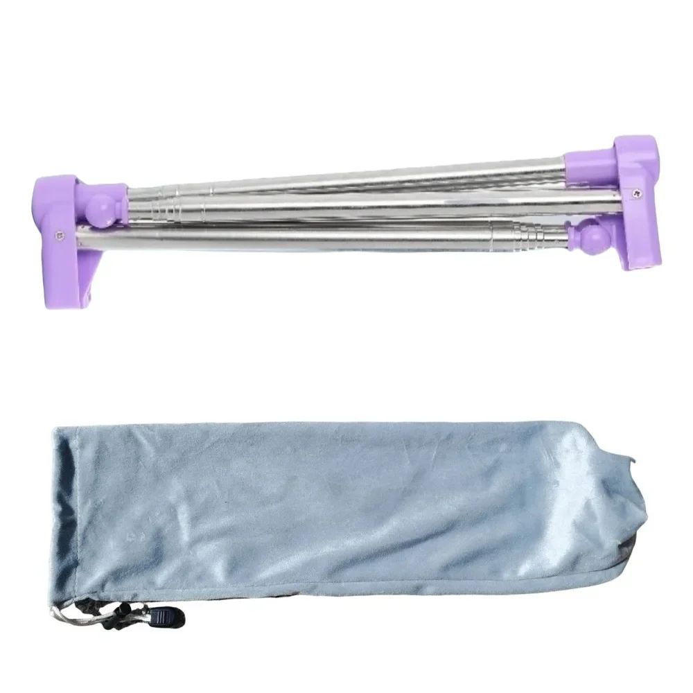 Stainless Steel Travel Garment Rack Space Saving Adjustable Angle Laundry Drying Rack Compact with Non Slip Feet