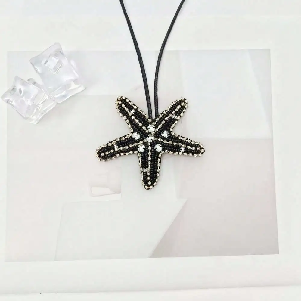 Pendentif de sac étoile de mer tissé à la main à la mode, décoration de porte-clés étoile de mer mignonne, accessoires de sac à breloques DIY